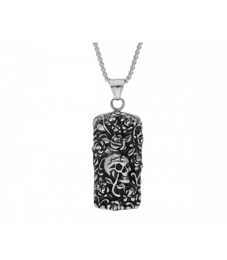 Collar Acero Liska Hombre RB211CD Calavera