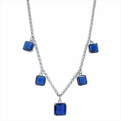 Collar Acero Sovrani AV0502 Piedras Azules