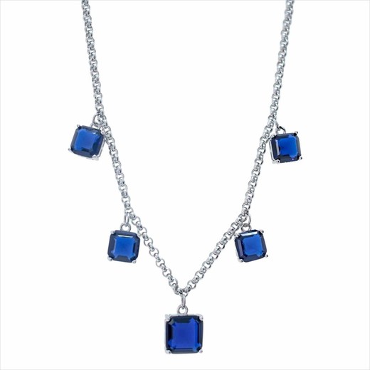 Collar Acero Sovrani AV0502 Piedras Azules