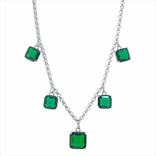 Collar Acero Sovrani AV0504 Piedras Verdes