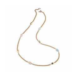 Collar Bronce 100cm Sovrani J8515 Eve Agnes Dorado Cuarzo Rosa