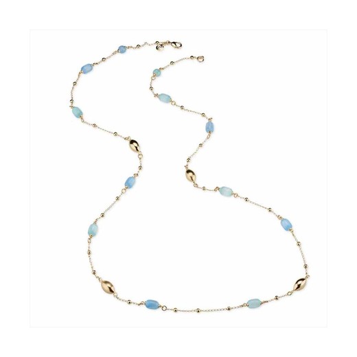 Collar Bronce 100cm Sovrani J9059 Dorado Mireille Piedras Azules