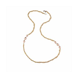 Collar Bronce 85cm Sovrani J8920 Dorado Piedras Rosa