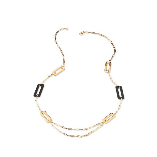 Collar Bronce 90cm Sovrani J7818 Dorado Elemento Negro