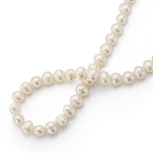 Collar Hilo Perla Cultivada 6mm 40cm 2062