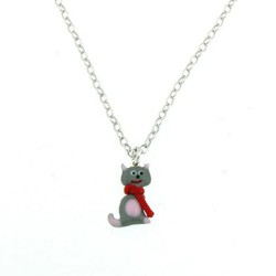 Collar Kids Plata Argent Basic 26+2cm CORF014 Gato