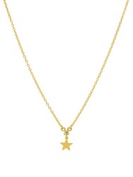 Marea Mini Star Necklace for Women Silver Zirconia Jonquil 18kts Gold D02007 / BF Gold