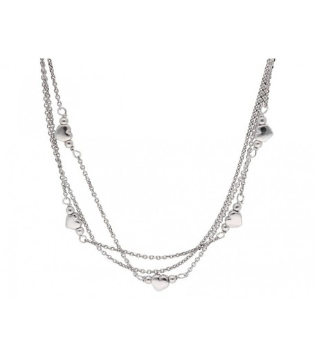 Collar Multiple Plata Liska LAF6356CL Corazones