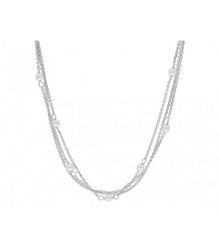 Collar Multiple Plata Liska LAF6358CL Perlas