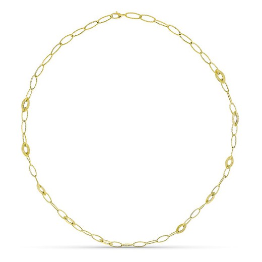 18kt Gold Necklace Oval Links 80cm 15000165