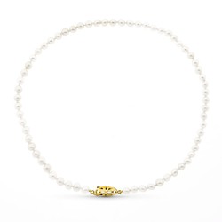 Collar Perla Cultivada Broche Timon Oro 18kts 40cm 2562