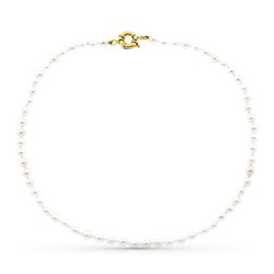 Cultured Pearl Necklace Timon Gold Clasp 18kts 40cm 2571