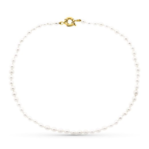 Collar Perla Cultivada Cierre Oro Timon 18kts 40cm 2571