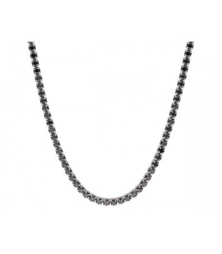 Colgante Plata 2mm Liska Mujer LAD1074CL-N Circonitas Negras