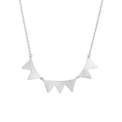 Collar Plata 38+5cm COL0669RH Triangulos