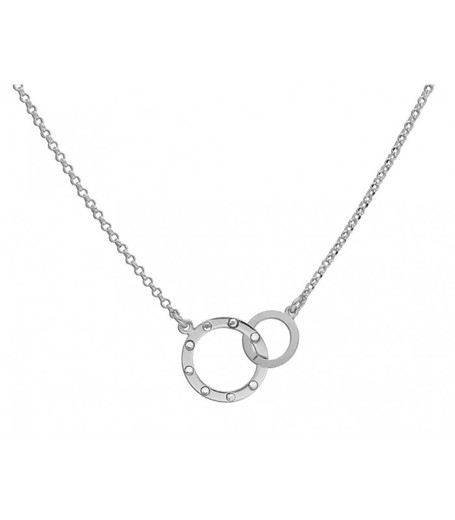 Collar Plata 40,5+5cm Liska Mujer LSW4291CL Aros Circonitas