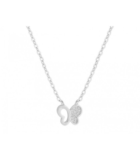 Colgante Plata 8mm Liska Mujer BAM014CL Mariposa Circonitas