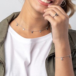 Collar Plata Argent Basic 39+5cm COR2026C Estrellas