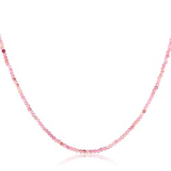 Collar Plata Argent Basic 40+5cm COCD1539R Turmalina Rosa