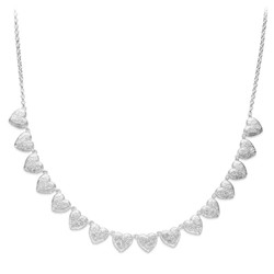 Collar Plata Argent Basic 42+5cm CORM077 Corazones