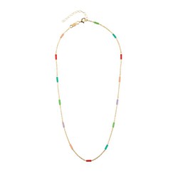 Collier Argent Doré 36+5cm COL0683DOMT Lien Émail