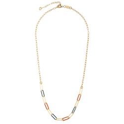 Collana in Argento Dorato 38+4cm COL0670DOVA Maglia Smaltata