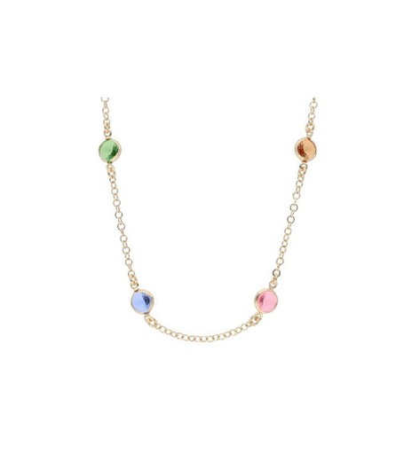 Collar Plata Dorada Liska Mujer LSW2257CL-D Circonitas Multicolor