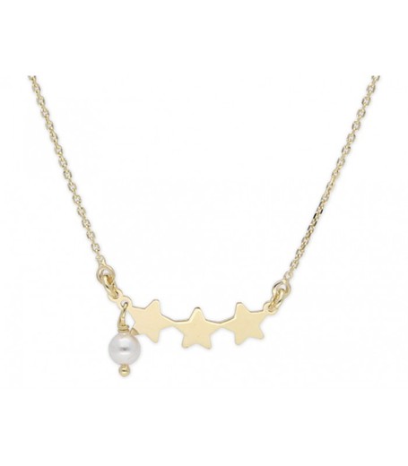 Collar Plata Dorada Liska Mujer LSW4275CL-D Estrellas Circonitas