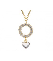 Collar Plata Dorada Liska Mujer LSW4398CL-D Corazón Circonitas