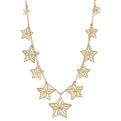 Collar Plata Dorada Sovrani 40+5cm AVP044 Estrellas