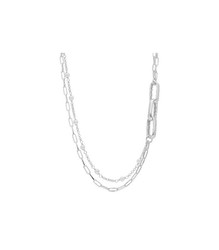 Collar Plata Liska LAF6308CL Eslabones Perlas