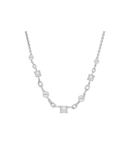 Collar Plata Liska LAF6419CL Perlas Circonitas