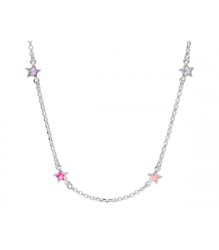 Collar Plata Liska LAF6449CL-M Estrellas Circonitas Multicolor