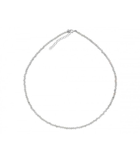 Collar Plata Liska LAF6475CL Piedras Naturales Blancas