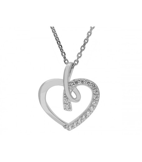 Colgante Plata Liska Mujer LAD7257CL Corazón Circonitas