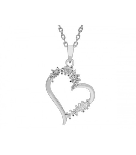 Colgante Plata Liska Mujer LAD7258CL Corazón Circonitas