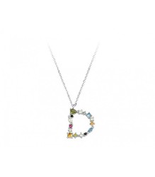 Colgante Plata Liska Mujer LET01CL-D Colgante D Circonitas Multicolor