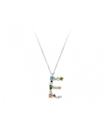 Colgante Plata Liska Mujer LET01CL-E Colgante E Circonitas Multicolor