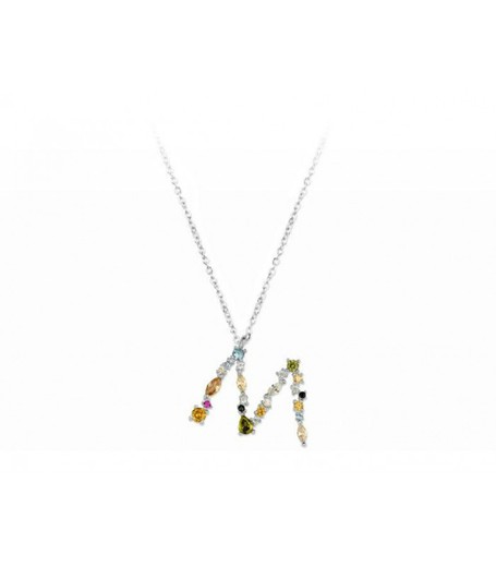 Colgante Plata Liska Mujer LET01CL-M Colgante M Circonitas Multicolor