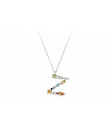 Colgante Plata Liska Mujer LET01CL-Z Colgante Z Circonitas Multicolor