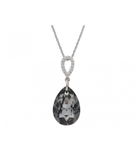 Colgante Plata Liska Mujer LSW0170CL-N Colgante Piedra Negra