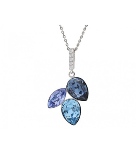 Colgante Plata Liska Mujer LSW0171CL-AQ Colgante Hojas Piedras Azules