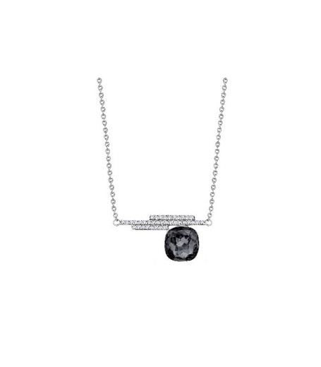 Colgante Plata Liska Mujer LSW0192CL-SN Circonitas Piedra Negra