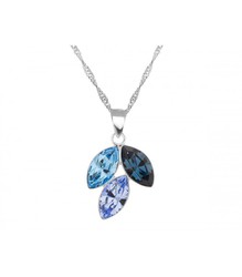 Colgante Plata Liska Mujer LSW0196CL-A Colgante Hojas Piedras Azules