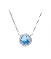 Colgante Plata Liska Mujer LSW0197CL-AQ Piedra Azul Circonitas