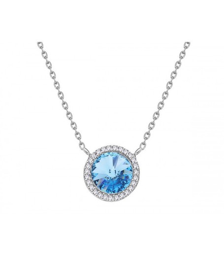 Colgante Plata Liska Mujer LSW0197CL-AQ Piedra Azul Circonitas