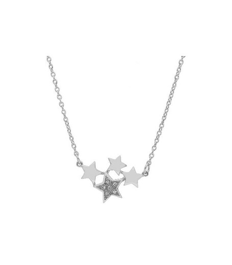 Colgante Plata Liska Mujer LSW1518CL Colgante Estrellas Liska Cristals