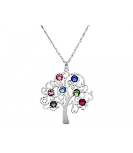 Colgante Plata Liska Mujer LSW2280CL-B Árbol De La Vida Circonitas