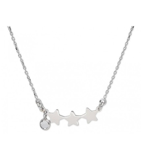 Collar Plata Liska Mujer LSW4275CL Estrellas Circonitas