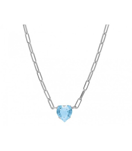 Colgante Plata Liska Mujer LSW4362CL-A Corazón Azul